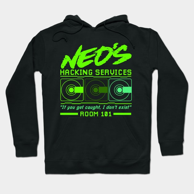 Neo's Hacking Services Hoodie by Meta Cortex